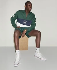 Converse Mens Regular Fit Collared Neck Sweatshirt Chuck Track Regular Fit Shorts