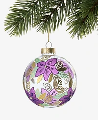 Holiday Lane Enchanted Forest Floral Ball Ornament, Macy's Exclusive
