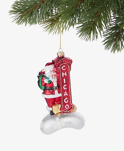 Holiday Lane Chicago Santa Ornament, Macy's Exclusive