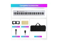 Hongge Key Foldable Electric Keyboard Piano with Wireless Midi and Dual Speakers