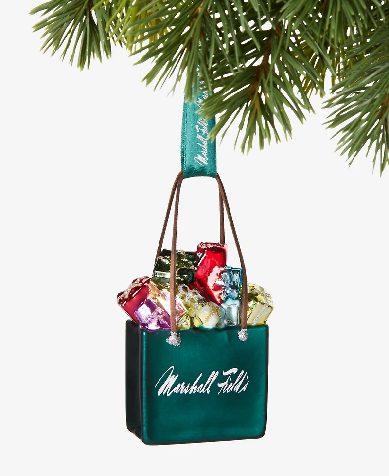 Holiday Lane Chicago Marshall Field's Shopping Bag Ornament, Macy's Exclusive