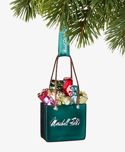 Holiday Lane Chicago Marshall Field's Shopping Bag Ornament, Macy's Exclusive