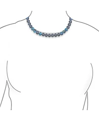 Bling Jewelry Translucent Blue Moonstone 10MM Bead Strand Necklace Silver Clasp