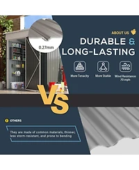 Aecojoy Outdoor Durable and Space-Saving Small Storage Shed