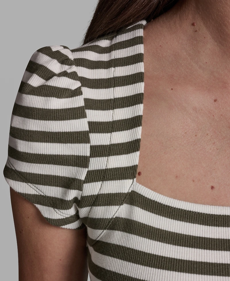 Bcbg Women's Cap-Sleeve Square Neck Top