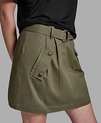 Bcbg Women's Flap Pocket Belted Skirt