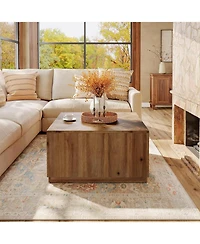 Tribesigns 31.5-Inch Square Coffee Table for Living Room, Solid Wood