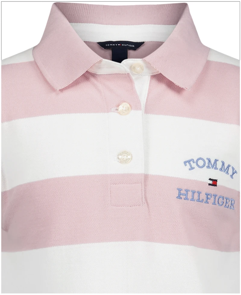 Tommy Hilfiger Girls' 7-16 Sleeveless Collared Striped Rugby Polo Dress