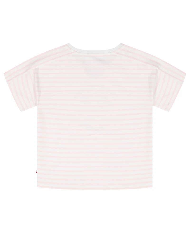 Tommy Hilfiger Girls' 7-16 Round Neck Stripe T-Shirt
