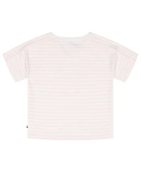 Tommy Hilfiger Girls' 7-16 Round Neck Stripe T-Shirt