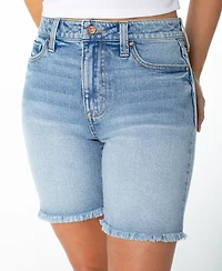 Celebrity Pink Women's Mr. Basic Bermuda Mid-Rise Shorts