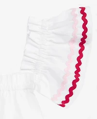 CeCe Girls' 6-8 Rik Rak Cotton Flutter Top