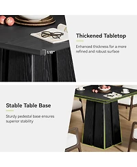 Tribesigns 31.5" Wooden Square Dining Table for 2-4 People, Farmhouse Kitchen Table