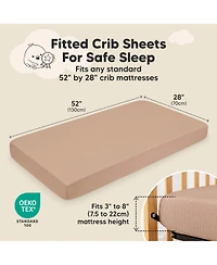 KeaBabies Lyra Muslin Crib Sheets for Boys, Girls, 2pk 52x28 Cotton Baby Mattress Fitted, Soft, Breathable