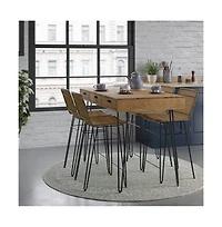 Jofran Weaver Hairpin Modern Global Rattan Counter Barstool (Set of 2)