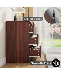 gaomon Wooden Dresser with Drawers, Tall Modern Closet with Deep Storage, Large Chest of Drawers with Wide Top