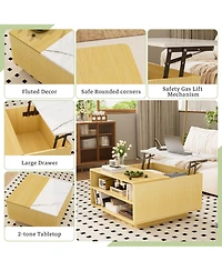 Rainsken Lift Top Coffee Table with Storage