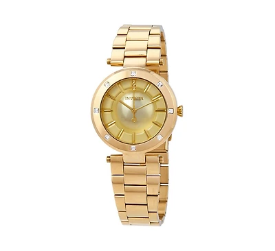 Invicta Women's 23728 Angel Quartz Gold Dial Watch