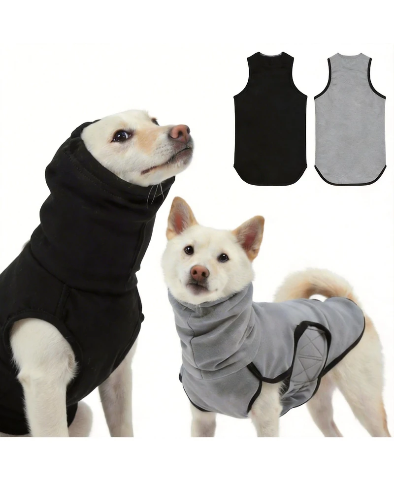 Aronkl Reversible Dog Anxiety Vest with Hood for Calming and Comfort