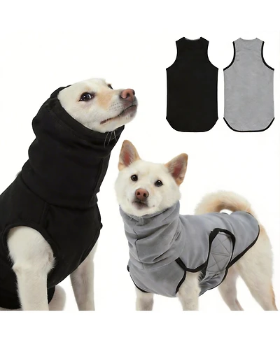 Aronkl Reversible Dog Anxiety Vest with Hood for Calming and Comfort
