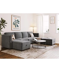gaomon Sectional Sofa, U Shape Sectional Couch, 7 Person Sectional Sofa with Double Chaise Longue for Living Room Furniture