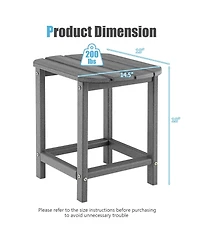 sumyeg Outdoor Weather Resistant Side Table for Patio and Garden