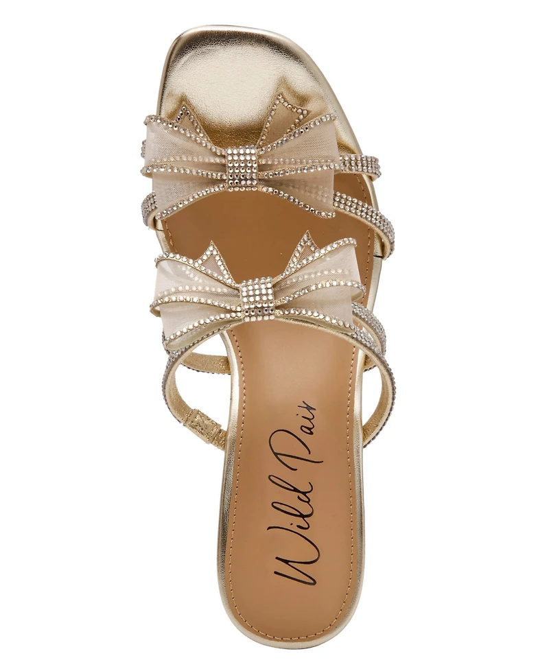 Wild Pair Women's Lucienne Slip-On Bow Sandals
