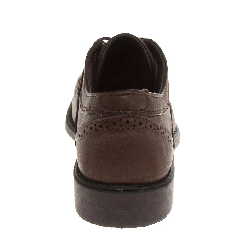 Josmo Little Boys Wing Tip Slip On Dress Shoes for Classic Formal Comfort Style with Lace Up Closure