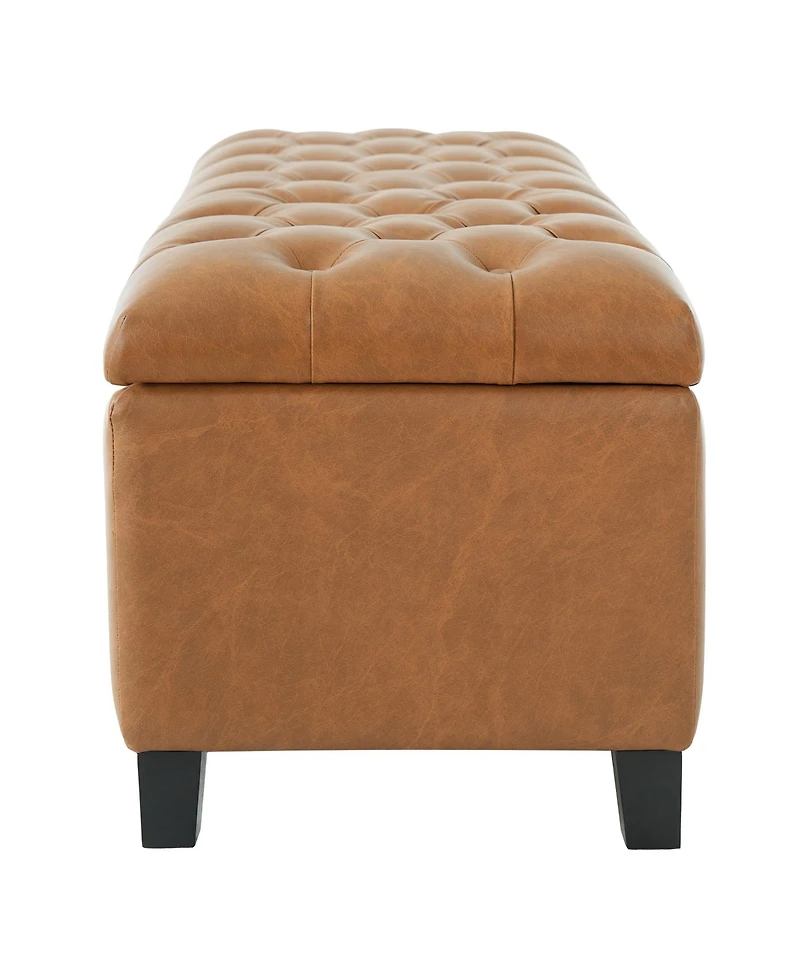 Rainsken Pu Storage Ottoman Bench