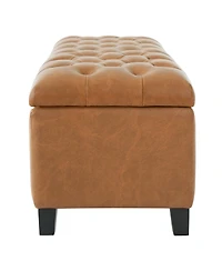 Rainsken Pu Storage Ottoman Bench