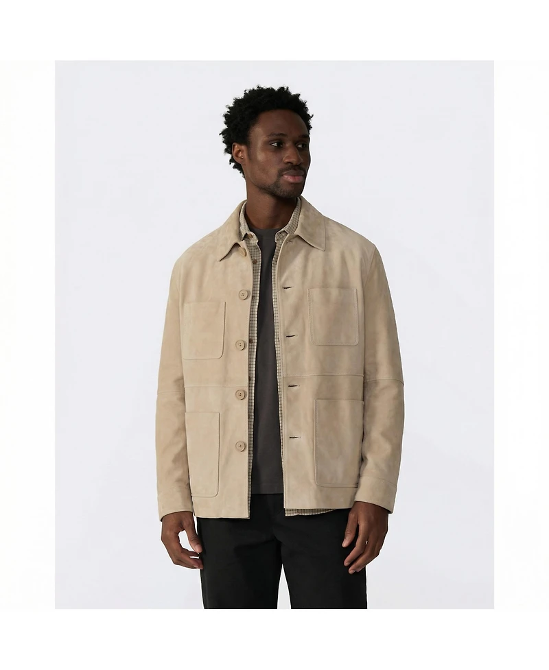 Furniq Uk Men's Suede Jacket