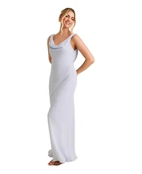 Six Stories Women's Plunge Cowl Chiffon Bridesmaid Dress