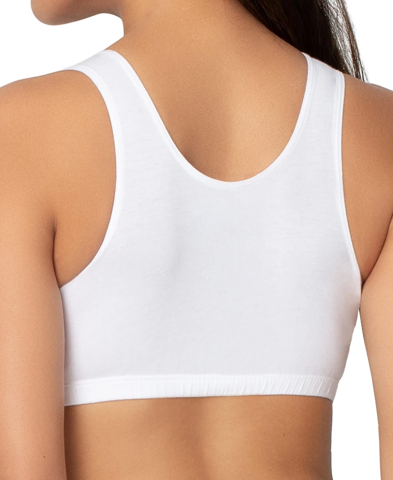Fruit of The Loom Women's Tank Style Cotton Sports Bra, 6 Pack