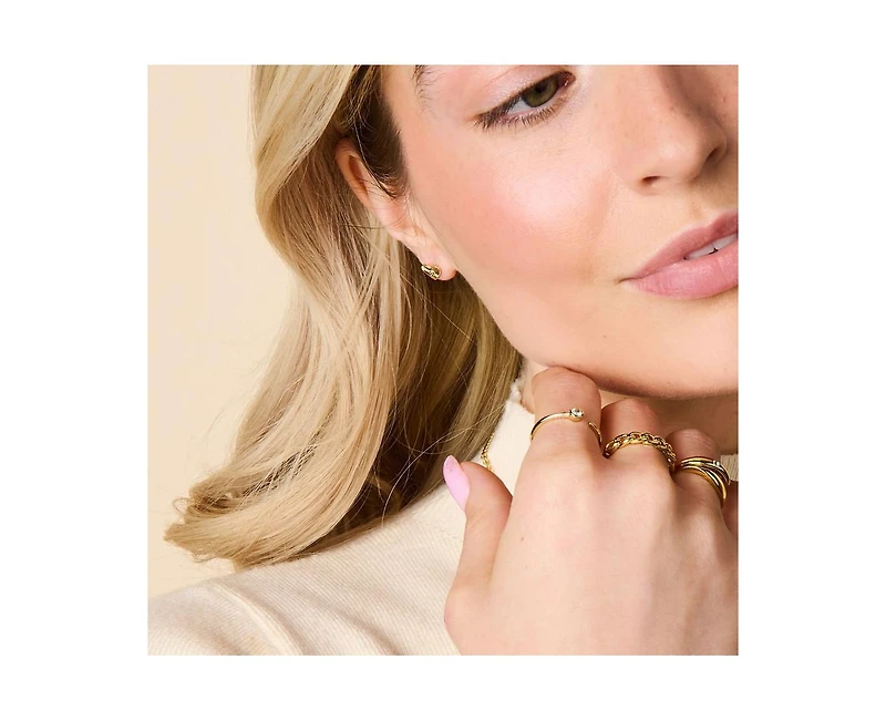 Little Sky Stone Isla Mini Heart Stud Earrings