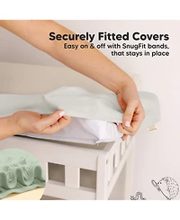 KeaBabies 2-Pack Isla Waterproof Changing Pad Covers for Boy, Girl, 32x16 Soft Nursery Baby Table Cover Sheets