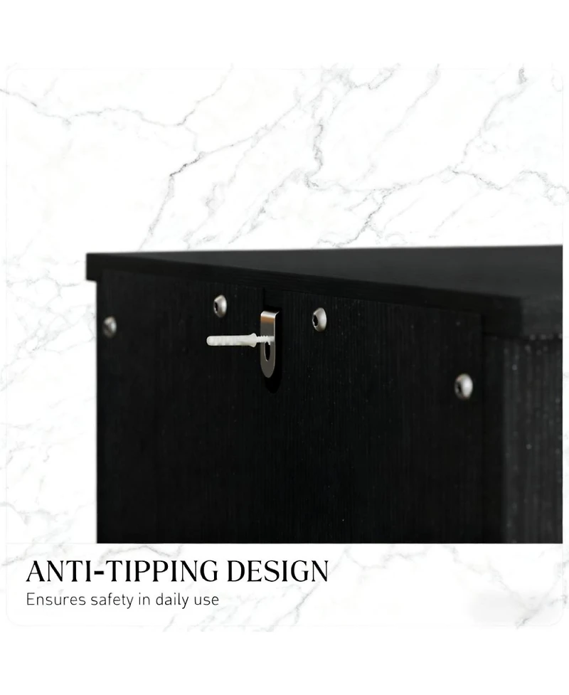 Rainsken 3 Drawer File Cabinet with Silent Slides, Farmhouse Vertical Filing Cabinet for A4/Letter Size, Printer Stand with Storage for Home Office