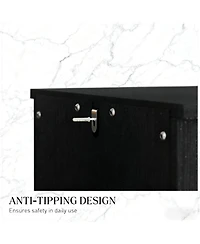 Rainsken 3 Drawer File Cabinet with Silent Slides, Farmhouse Vertical Filing Cabinet for A4/Letter Size, Printer Stand with Storage for Home Office