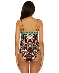 Trina Turk Women's Strapless Printed Tankini Top