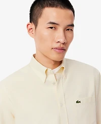 Lacoste Men's Woven Long-Sleeve Button-Down Oxford Shirt