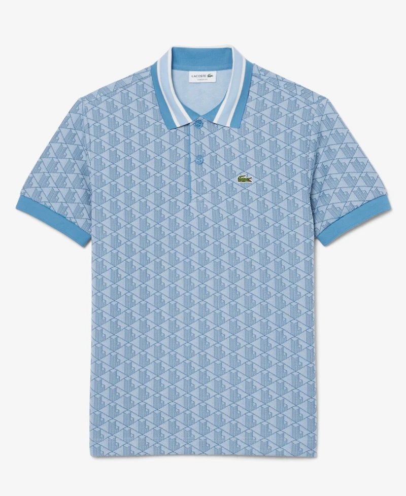 Lacoste Men's Classic Fit Monogram Jacquard Polo Shirt