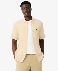 Lacoste Men's Regular-Fit Logo Linen Shirt