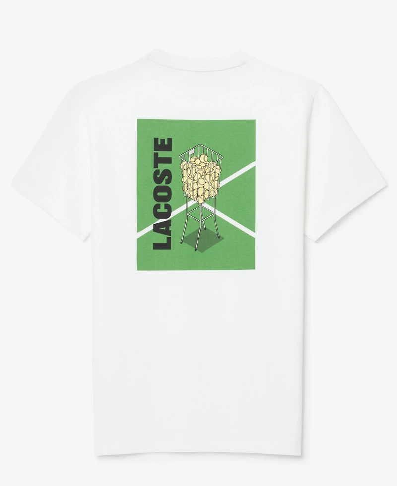 Lacoste Men's Ultra-Dry Printed Crewneck Tennis T-Shirt