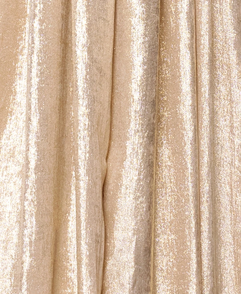 Xscape Petite Metallic Hardware Halter Neck Gown