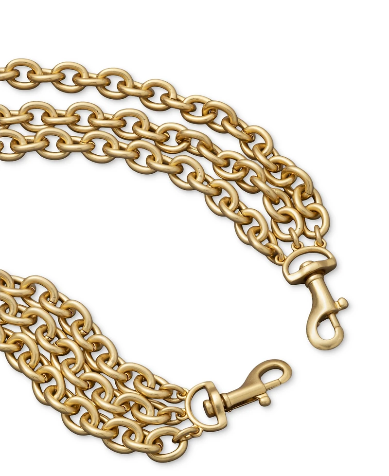 Donna Karan Gold-Tone Multi-Row Link Collar Necklace