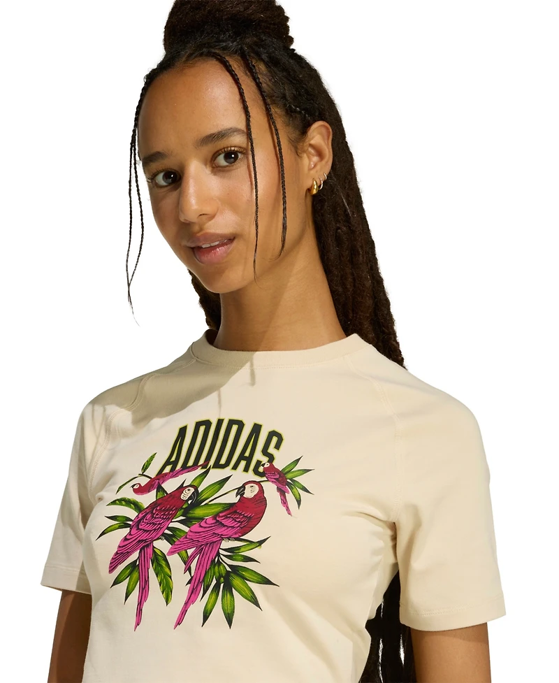 adidas Women's x Farm Rio Cropped Short-Sleeve T-Shirt