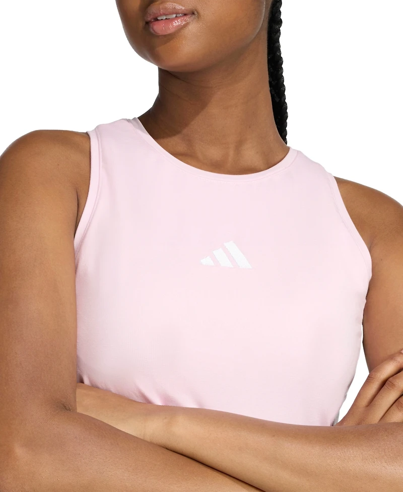 adidas Women's 3-Stripes Padded Crewneck Tank Top