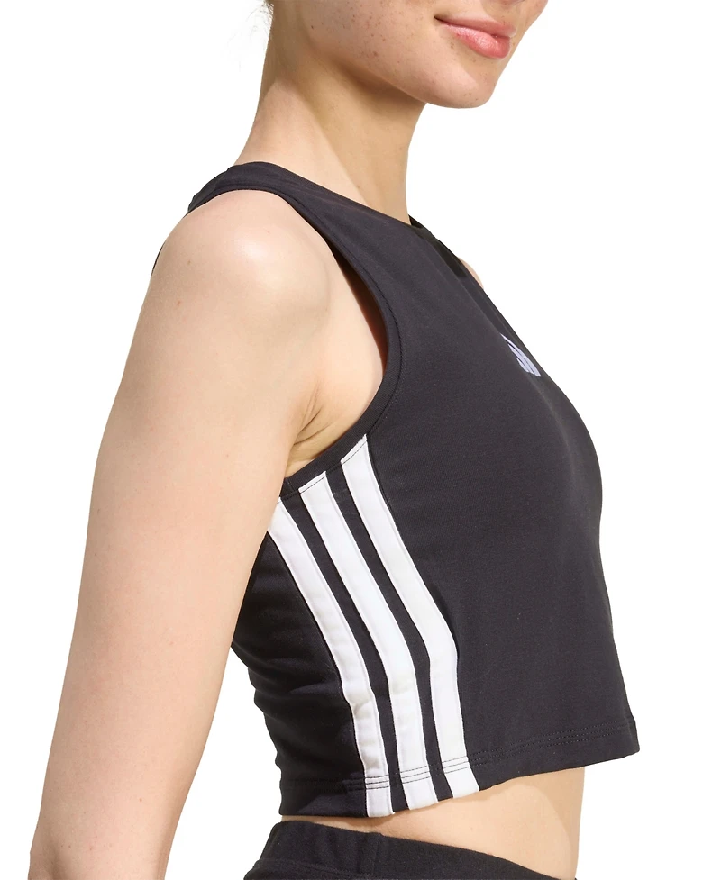 adidas Women's 3-Stripes Padded Crewneck Tank Top