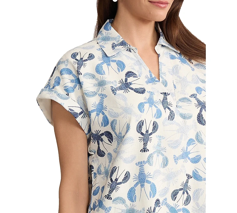 Jones New York Women's Collared V-Neck Dress