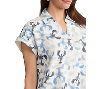 Jones New York Women's Collared V-Neck Dress