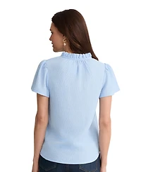 Jones New York Women's Flutter-Sleeve V-Neck Top